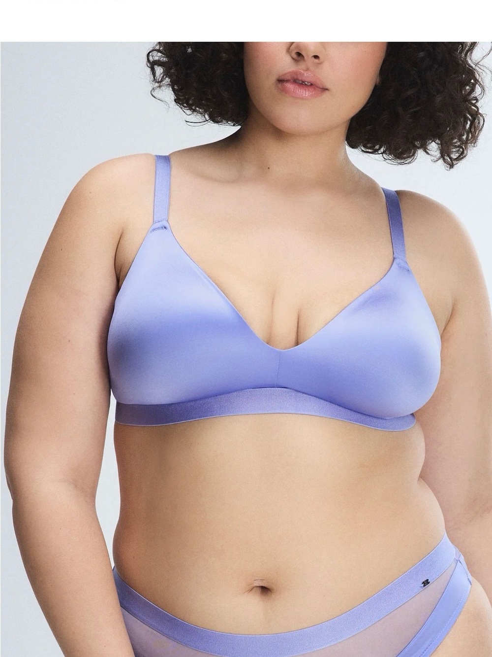 NWT Savage X Fenty Light Purple Slipper Satin Bralette